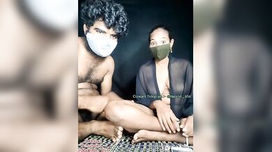 Tamil Husband and Wife have Live Sex on Strip Watch