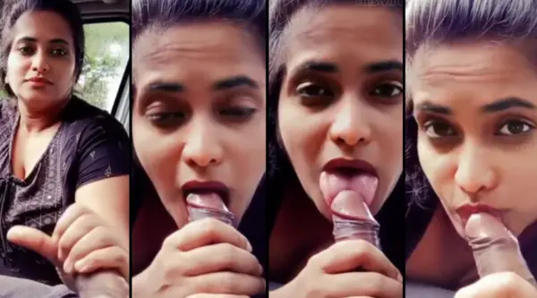 Desi Bhabhi Blowjob in Car Sucking his Huge Dick Watch